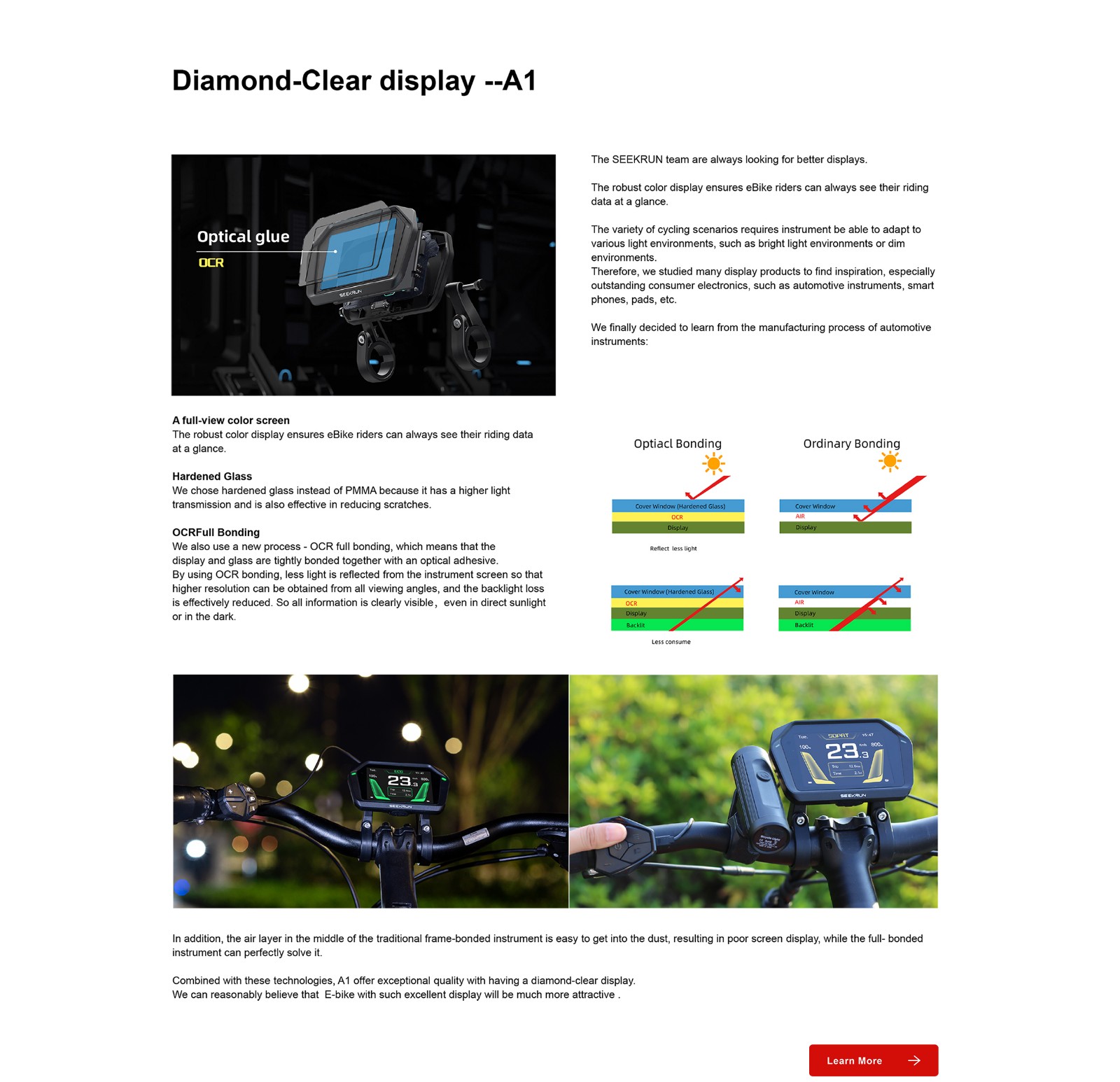 Diamond-Clear display