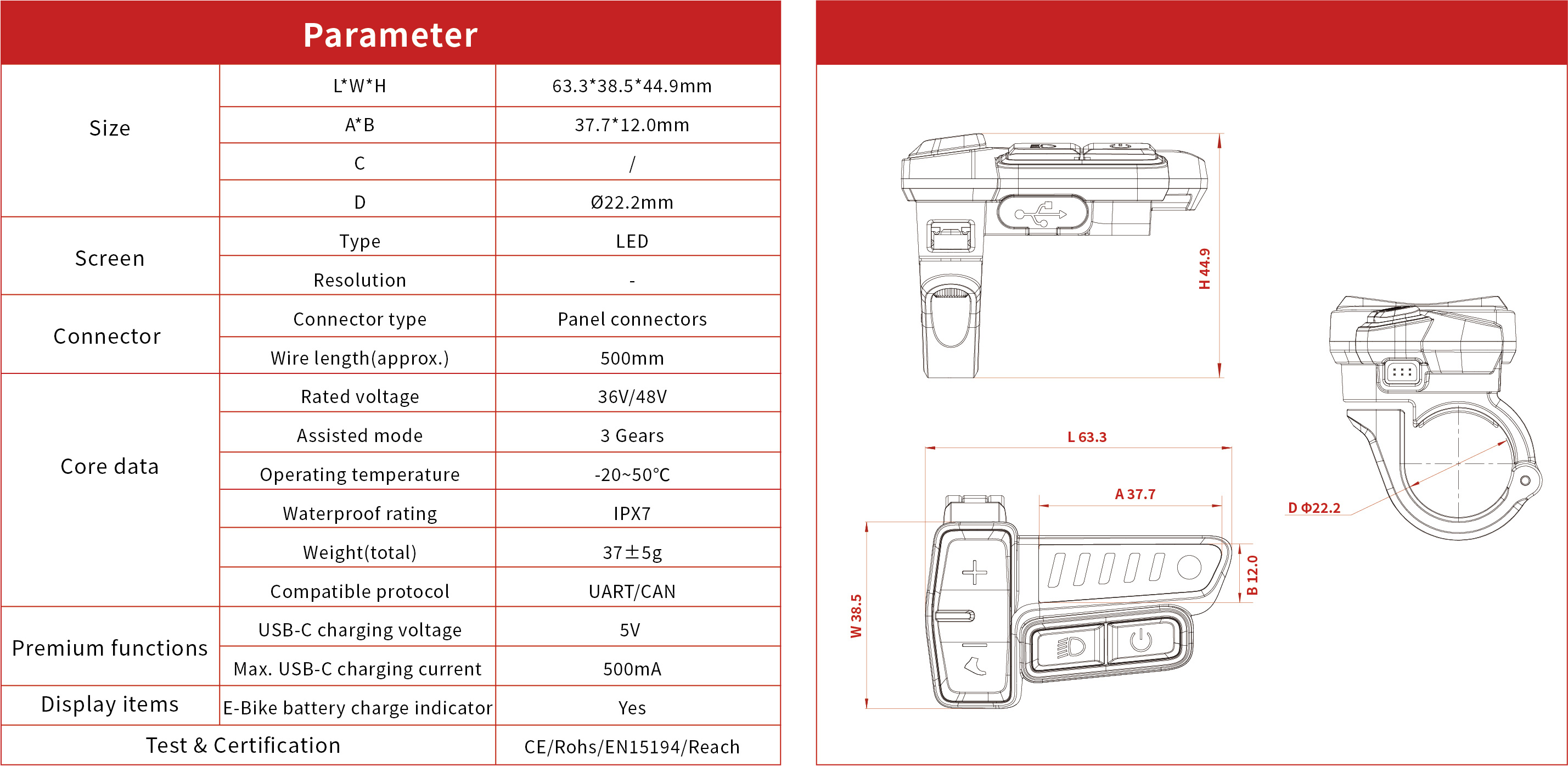 LED Left Mounted (Eone)